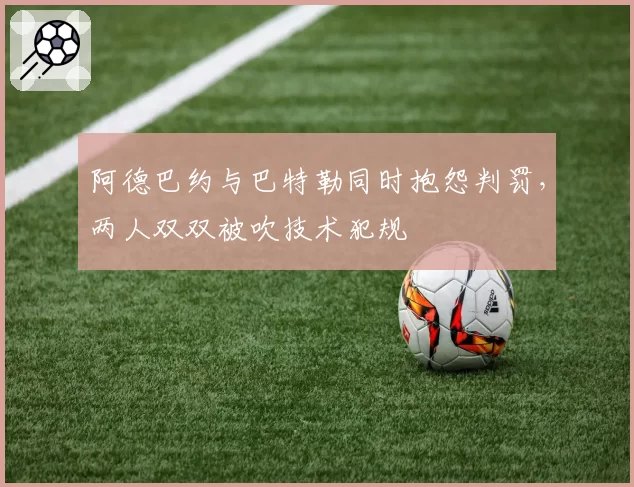 阿德巴约与巴特勒同时抱怨判罚，两人双双被吹技术犯规